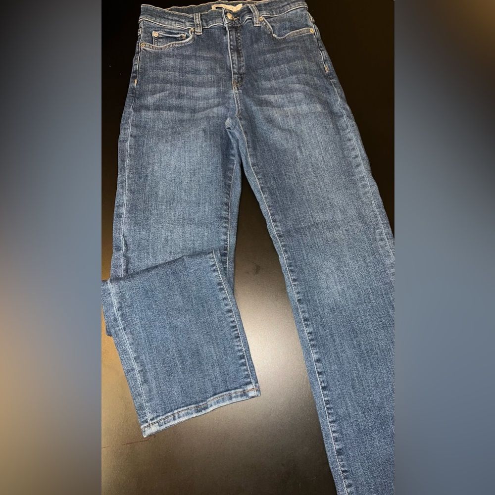 Peter Millar Crawford High Rise Straight Crop Denim Jean Size 27L EUC
